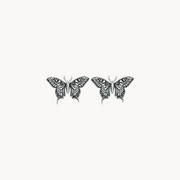 Butterfly Silver Stud Earrings